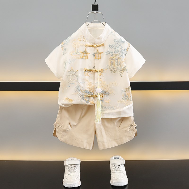 男童汉服夏季古风高端儿童唐装改良新中式国风夏装宝宝国学服套装