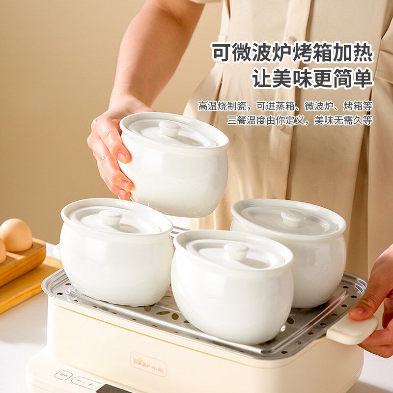 景德镇汝窑蒸蛋炖汤加厚瓦罐炖盅煨汤罐耐高温陶瓷隔水炖家用沙县