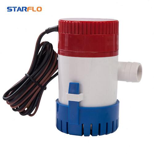 甄选12v/24V直流水泵游艇泵抽水泵舱底泵房车水泵电动1100GPH微型