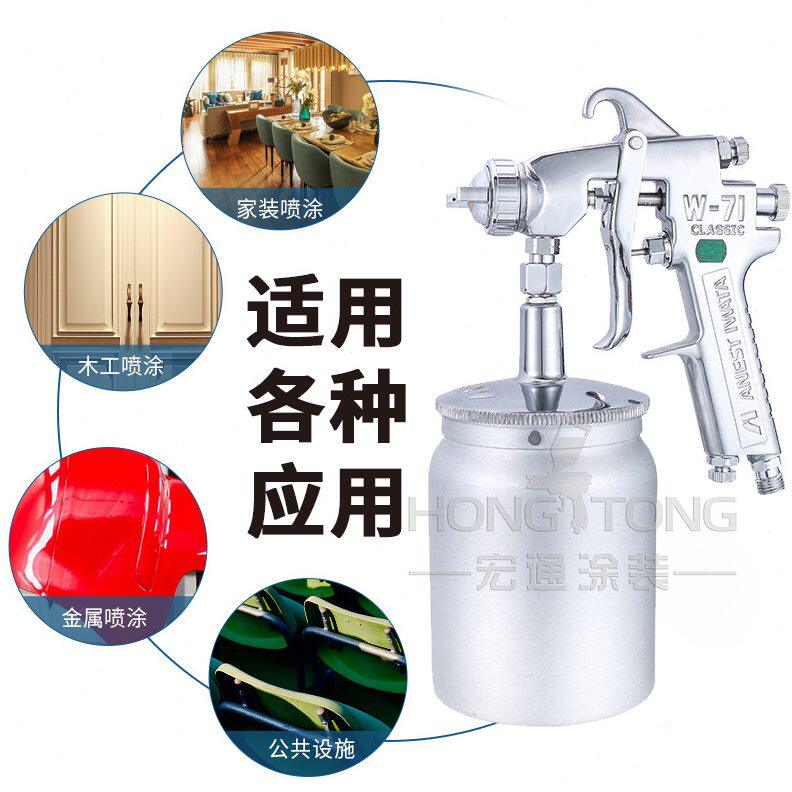 甄选日本岩田喷枪W71C喷漆枪底漆面漆上海岩田雾化家具汽车喷枪