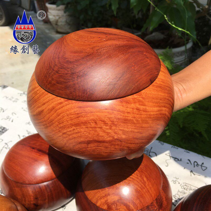 红木围棋子罐缅木花梨老甸料桌面收素罐纳面实木质整木制作礼套盒