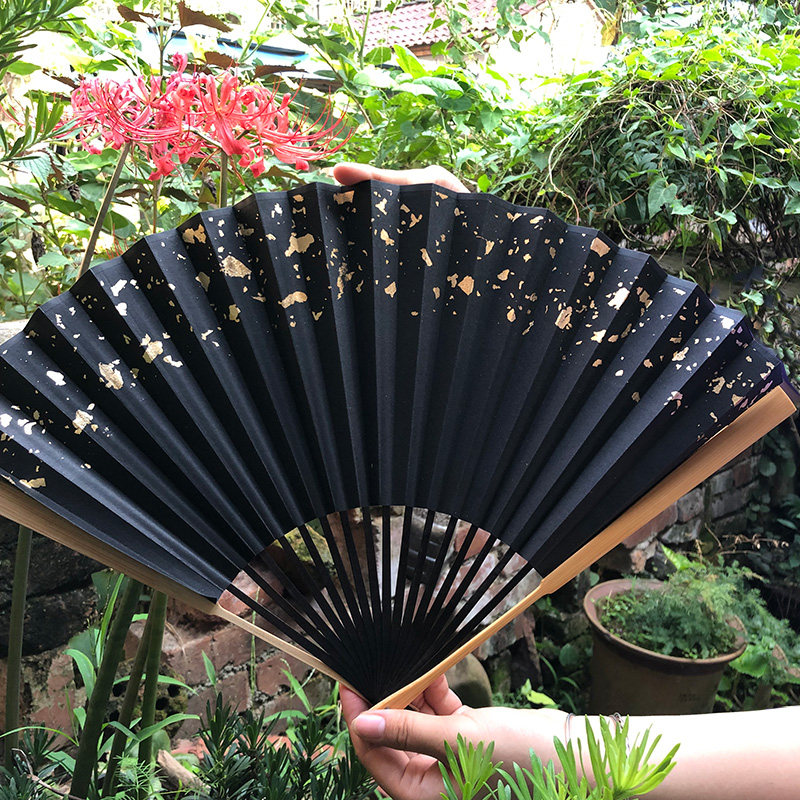 秦霄贤同竹扇子玉款乌茄芯德云社应援扇子古方头大木头花瓶头折扇