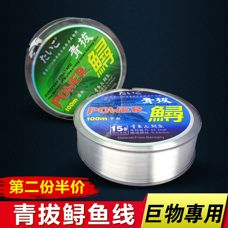 大青拔鲟 物线鲟鱼线包00米战青黑坑巨物主线子线尼龙线1邮