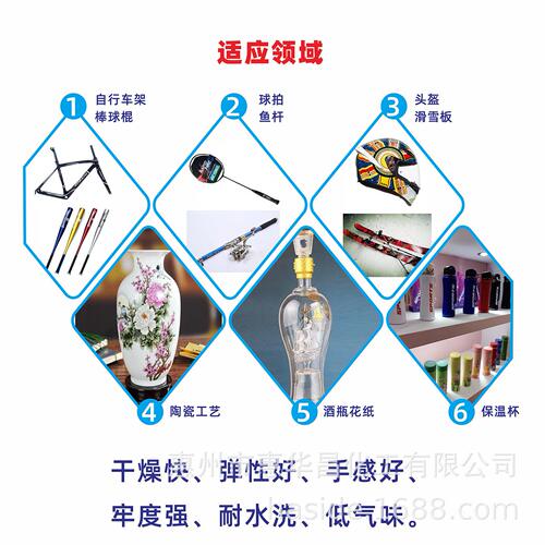甄选华士德头盔白色油墨环保油墨低温玻璃陶瓷水转印油墨温度烘干