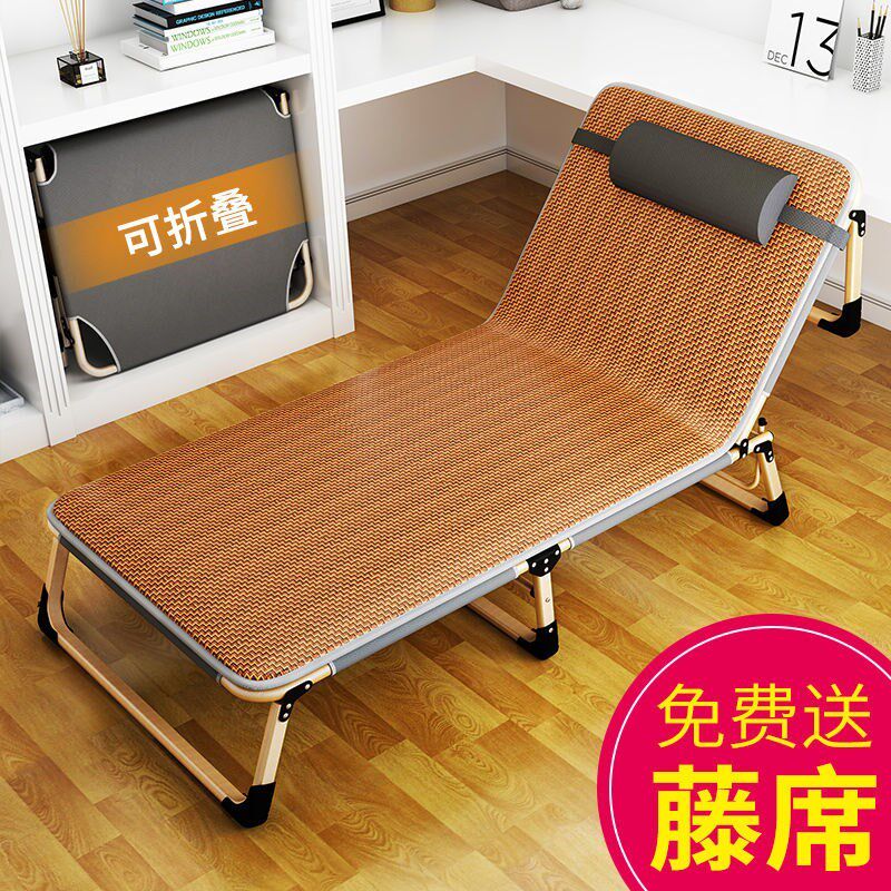 加固小型单人午休床多功能家用躺椅折叠办公室成房病人陪护午睡床