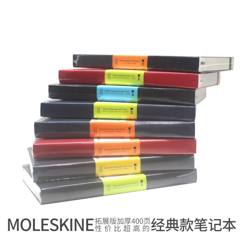 Mo4es0ine经典款大型笔记本l0k页加厚商务办公记事本子无酸纸英语