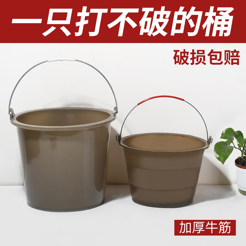 水桶工地用灰桶手提水泥桶牛筋桶加厚建筑装修油漆砂浆泥工橡胶桶图片
