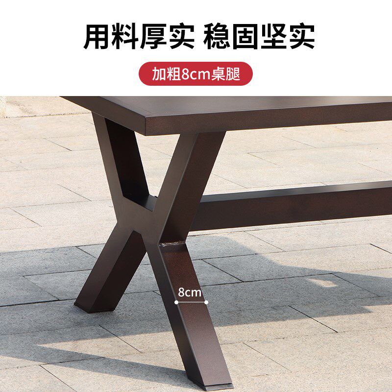 户外电炭烧烤炉两用铸铝桌椅庭院花园露天台铁艺家用室外休闲组合