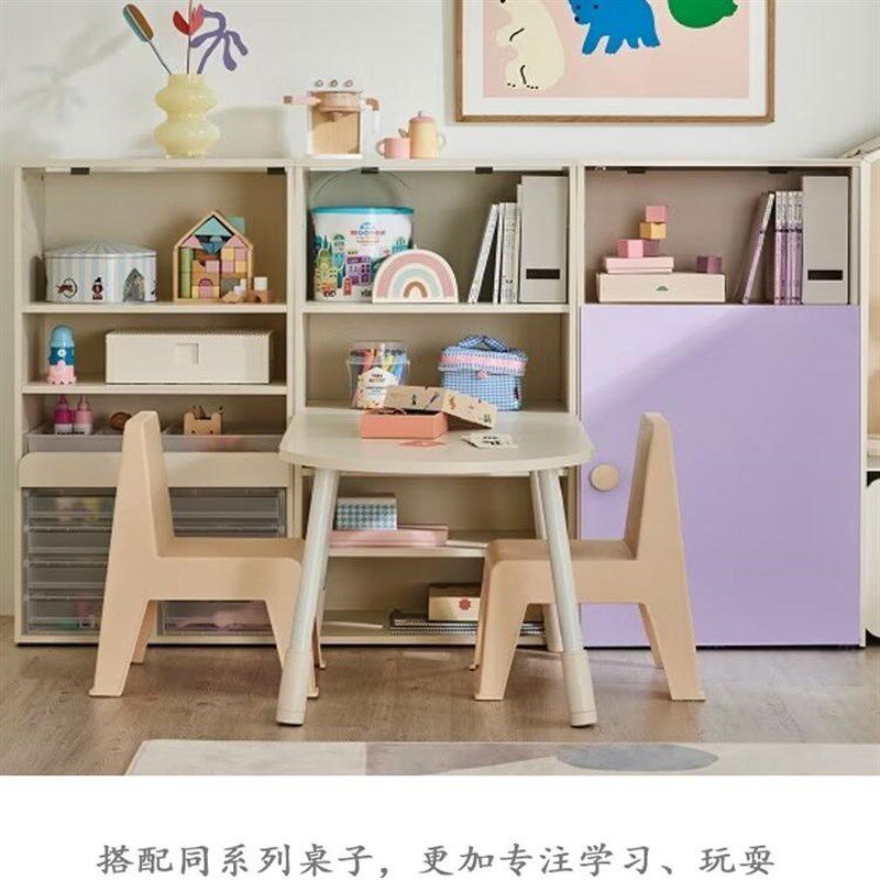 韩国实木环保儿童教具柜绘本架白板书柜游戏桌玩具桌文具柜