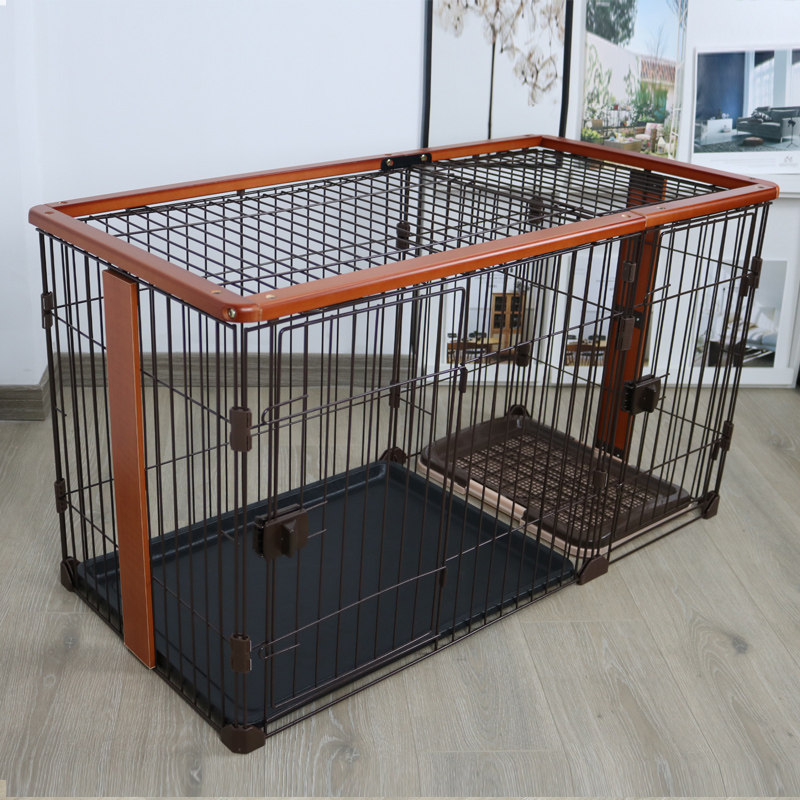 狗笼带厕所分离小型犬中型犬木质狗笼子室内宠物狗狗围栏栅栏狗窝