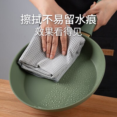 大尺寸清洁厨房专用吸水沾油洗碗布不掉毛易清洗擦桌子抹布油利除