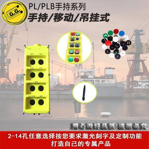 双排按钮盒/双排8孔操作盒/ PLB08K手电门/8孔悬挂盒/吊挂式按钮
