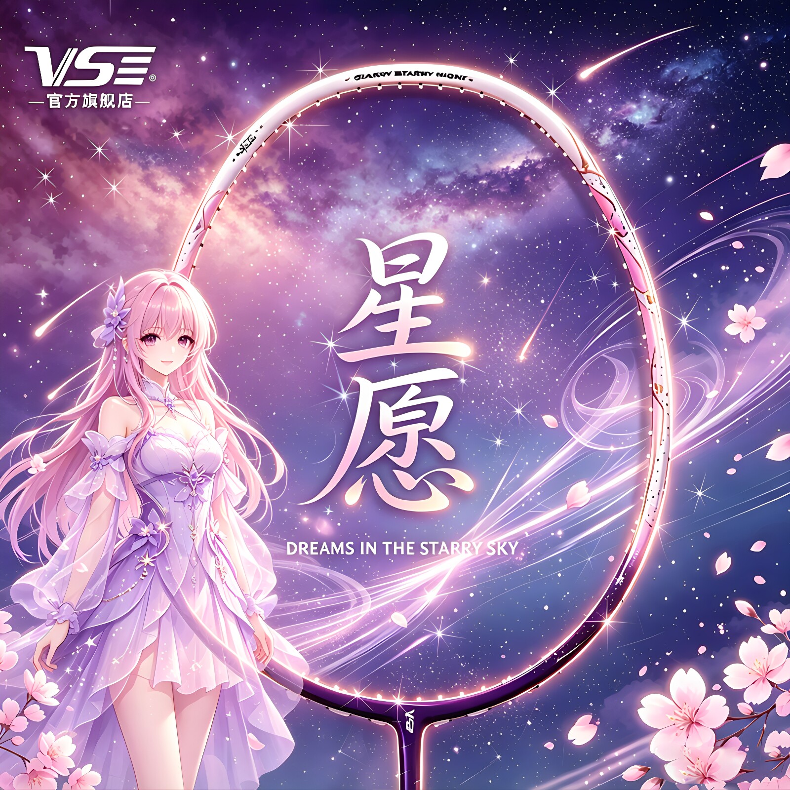正品VENSON威臣星愿羽毛球拍七夕礼盒装 vs碳纤维进攻拍情侣礼物