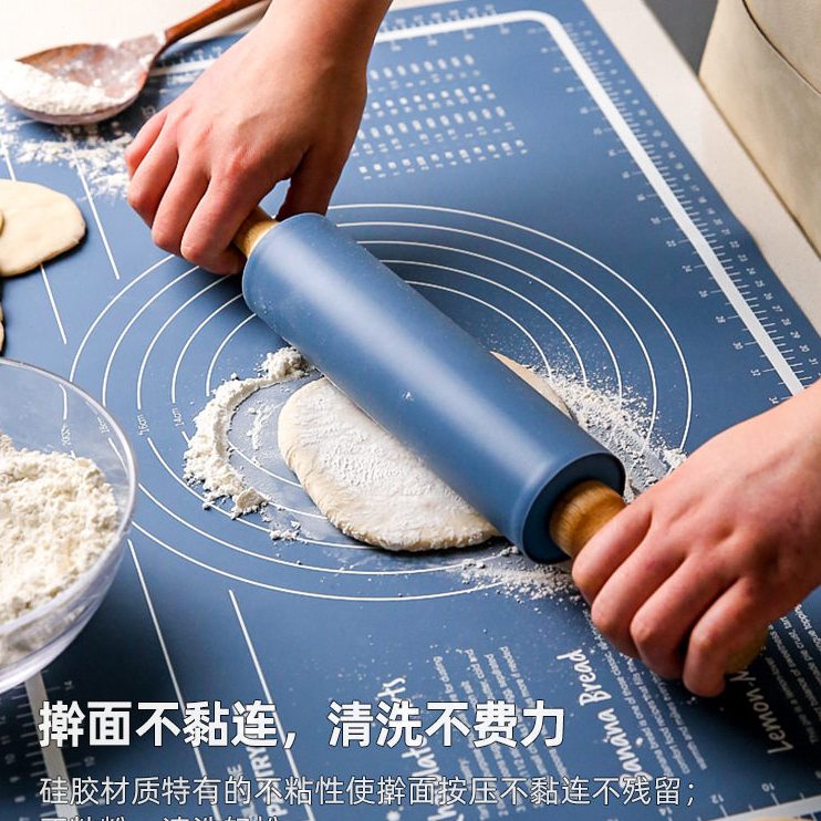 甄选??ZM6H滚轴擀面杖家用擀面棍小号硅胶撖面杖杆面棒商用杠面擀