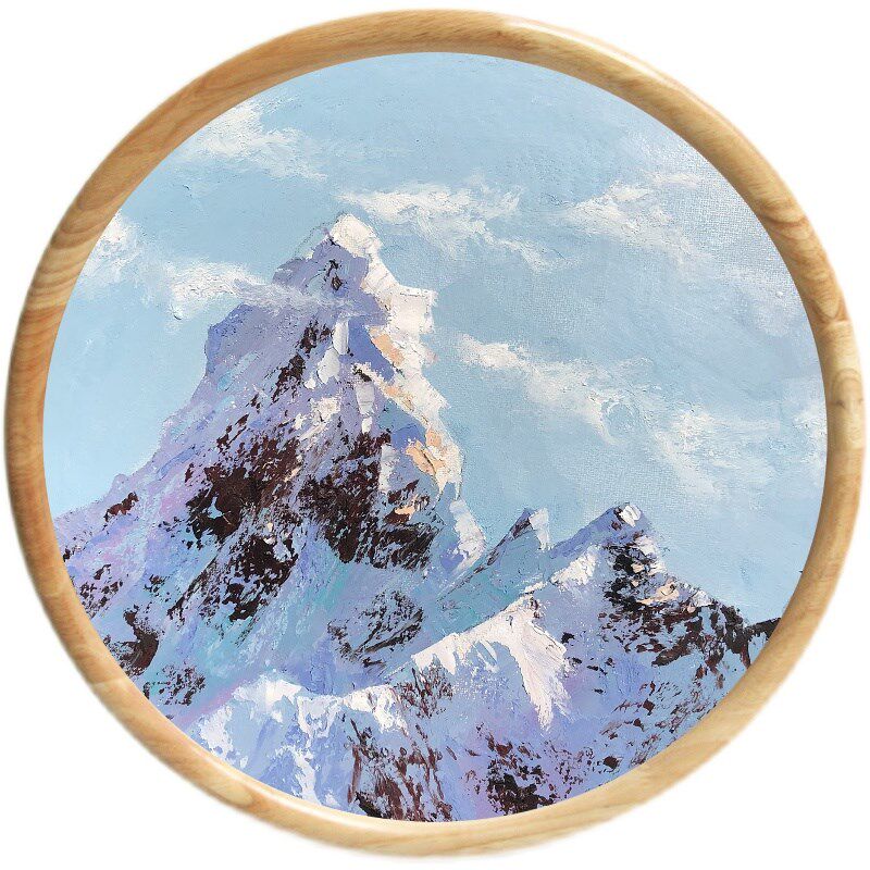 圆形画框相框油画框画烯框油画布画板油圆板装裱丙外颜料流体油画