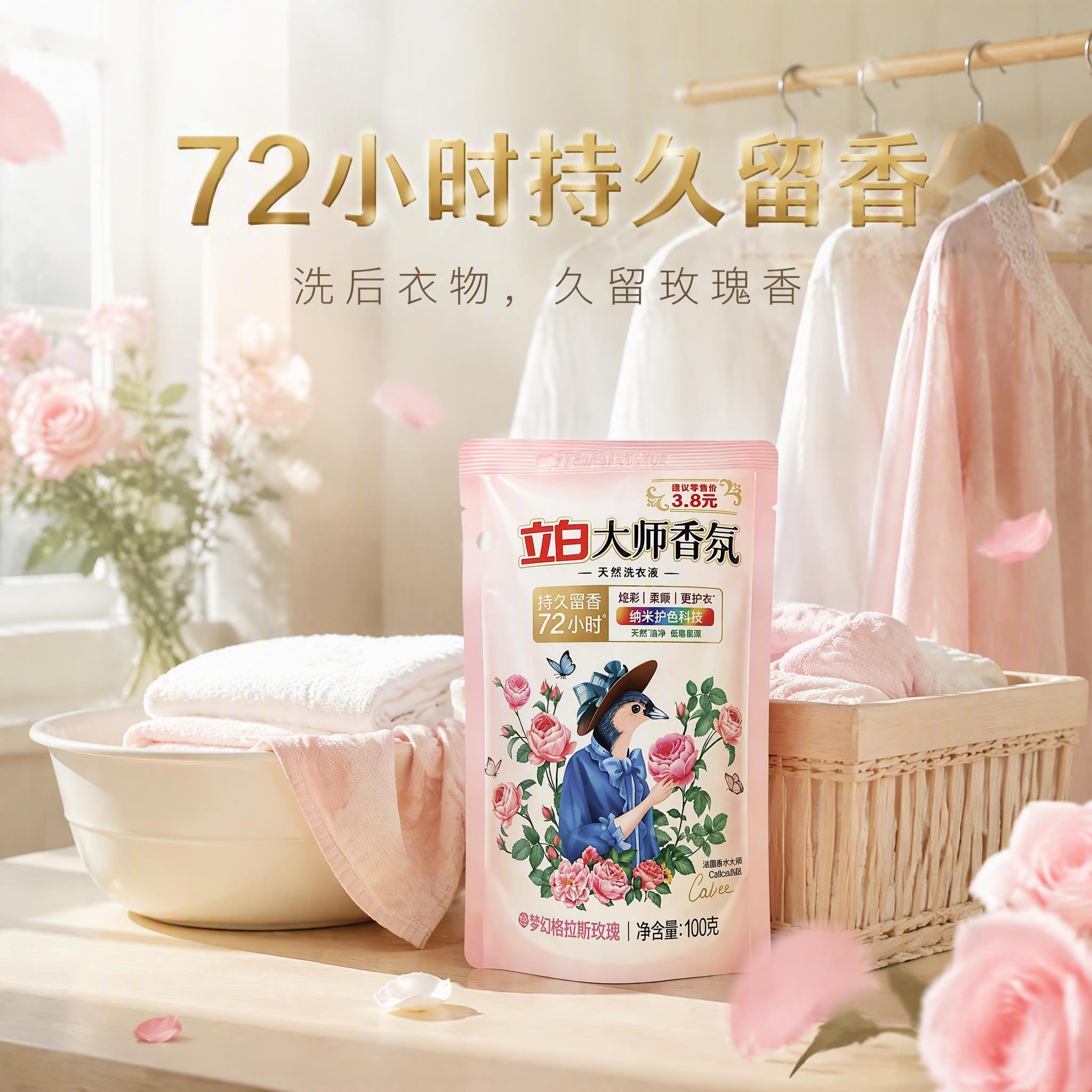 立白大师玫瑰洗衣液2元补充装