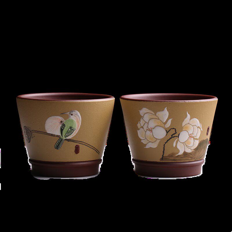 宜兴紫砂主人杯茶杯品茗杯白头偕老杯纯手工名家对杯结婚礼品茶具