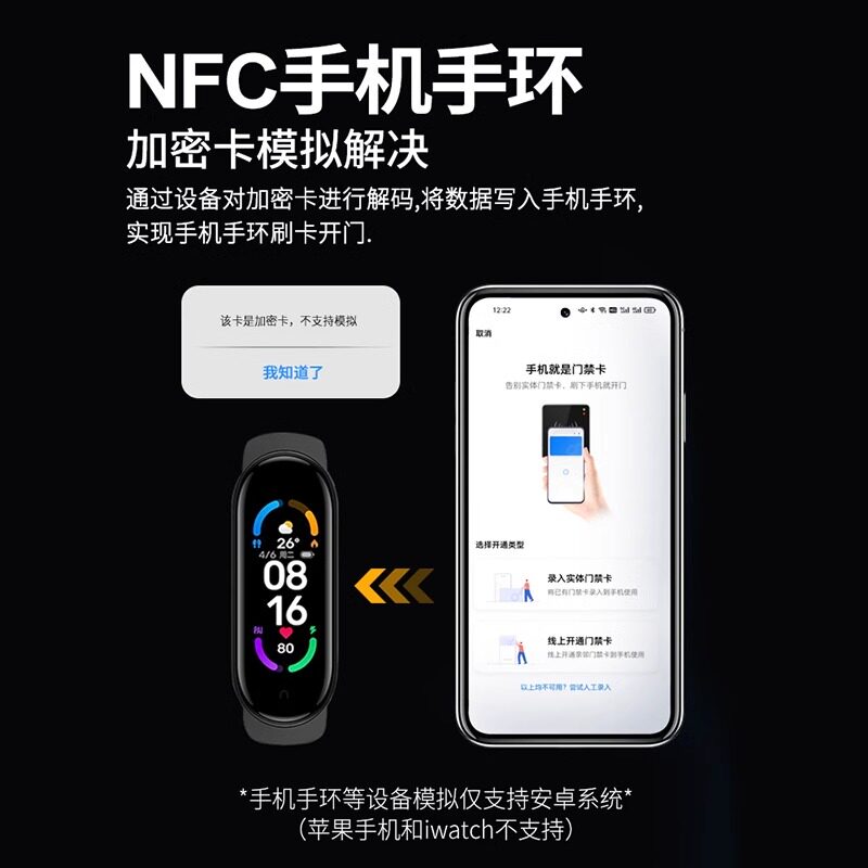 nfc读写器解码复制社区ic门禁电梯卡配id门卡读卡器解密复刻机器图片