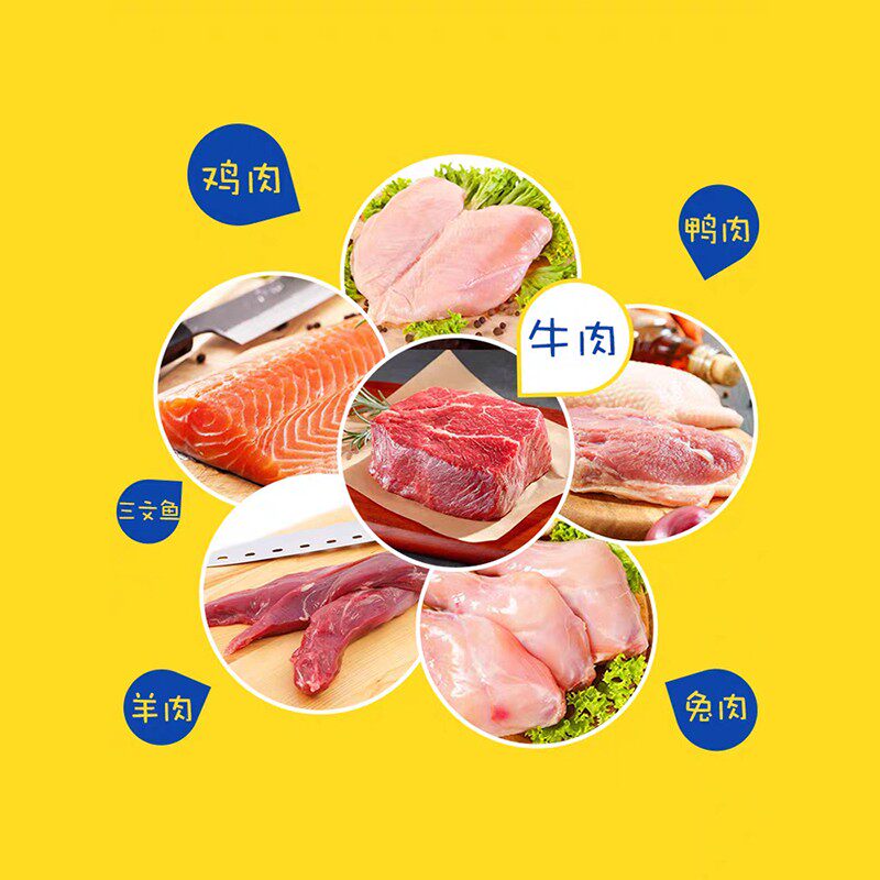 约翰农场吃货箱营养鸡肉牛肉鸭肉干块10包小黄箱宠物泰迪狗狗零食