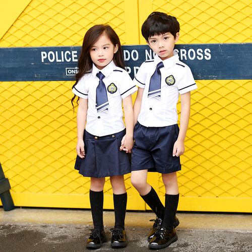 幼儿园园服夏装拍照校服英伦风小学夏季大班毕业典礼飞行员拍摄服