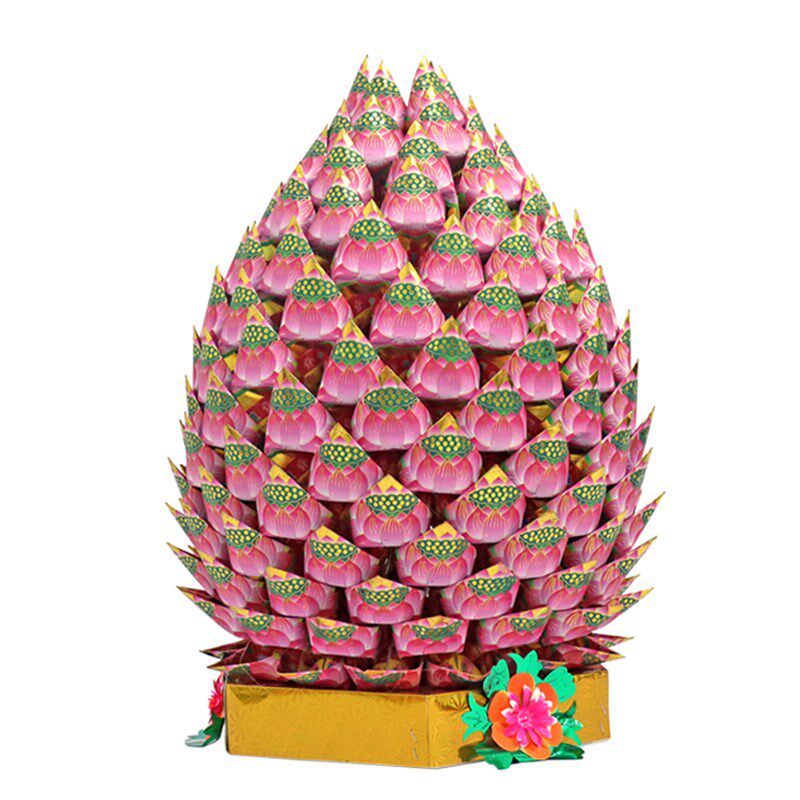 金菠萝大号折莲花金纸福字用品手工折纸九转金山过年摆件潮汕成品