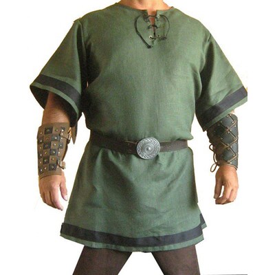 2020新款欧美中世纪万圣节男士宽松短袖上衣舞台角色扮演服演出服