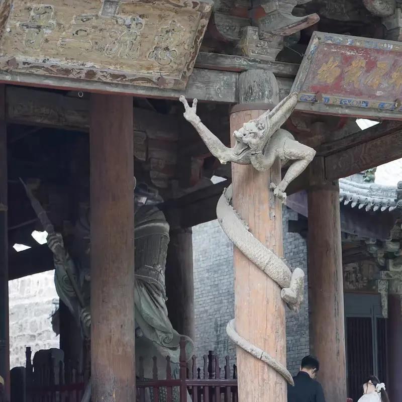 山西文创礼物太原晋祠盘龙冰箱贴比耶龙树脂旅游纪念品景区打卡