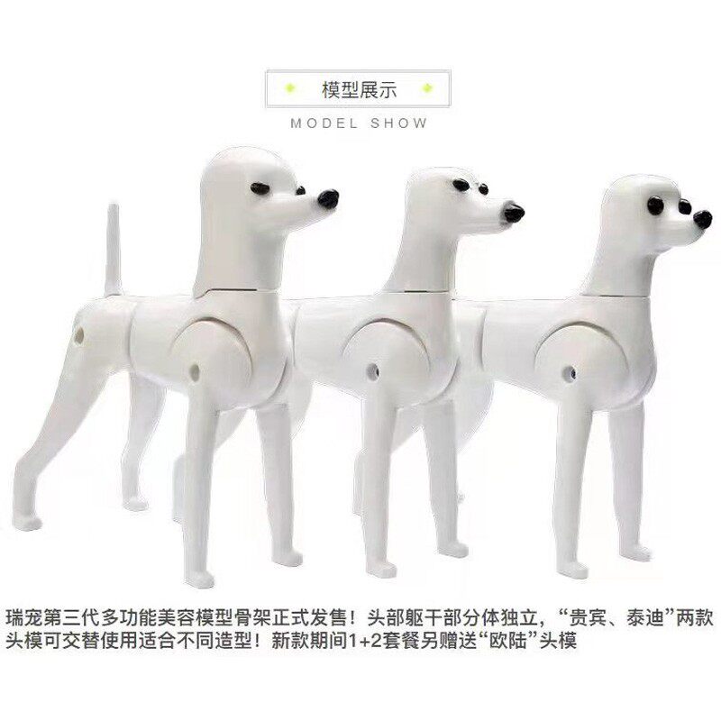 瑞宠宠物美容模型新款三合一多功能分体贵宾泰迪款美容假狗毛模特