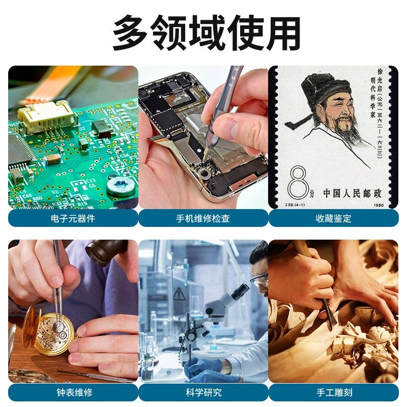 GAOPIN体视显微镜双目高清三目电子相机7-45倍测量检测台式放大镜