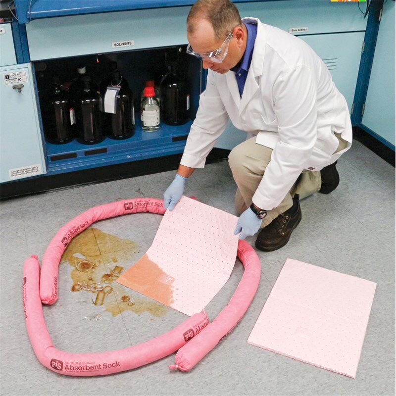 纽匹格MAT354 防化吸收棉38*51CM 耐酸碱防腐蚀吸附棉吸油垫
