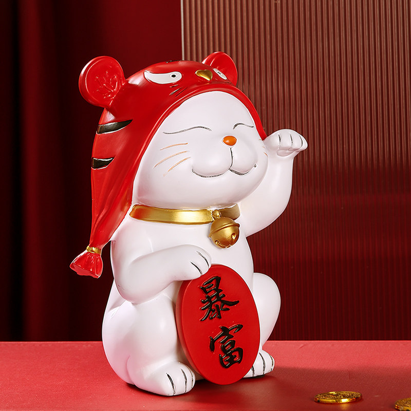 暴富招财猫摆件门口钥匙收纳架子创意客厅家居软装饰品开业小礼物