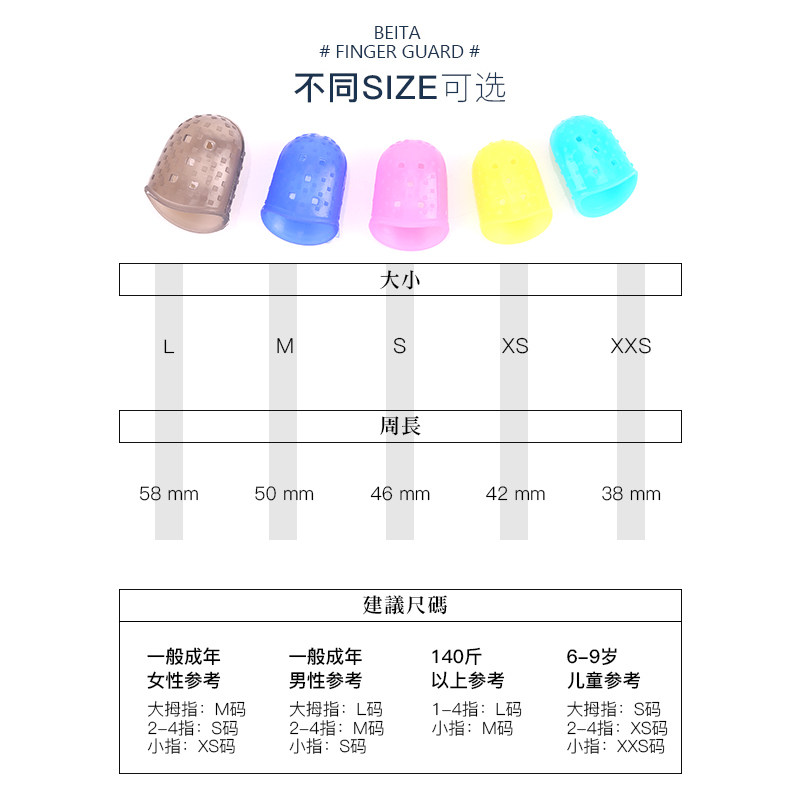 吉他左手护指套 初学者手指保护拨片/拨片套