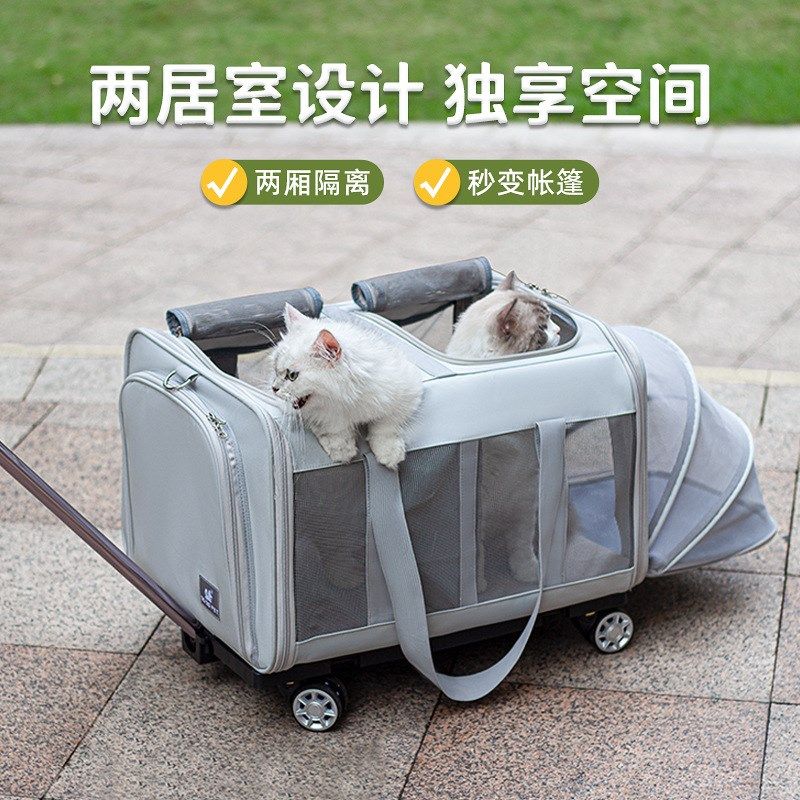 猫包外出便携大容量轻便可扩展骑行车载出门宠物包双肩背包手提包