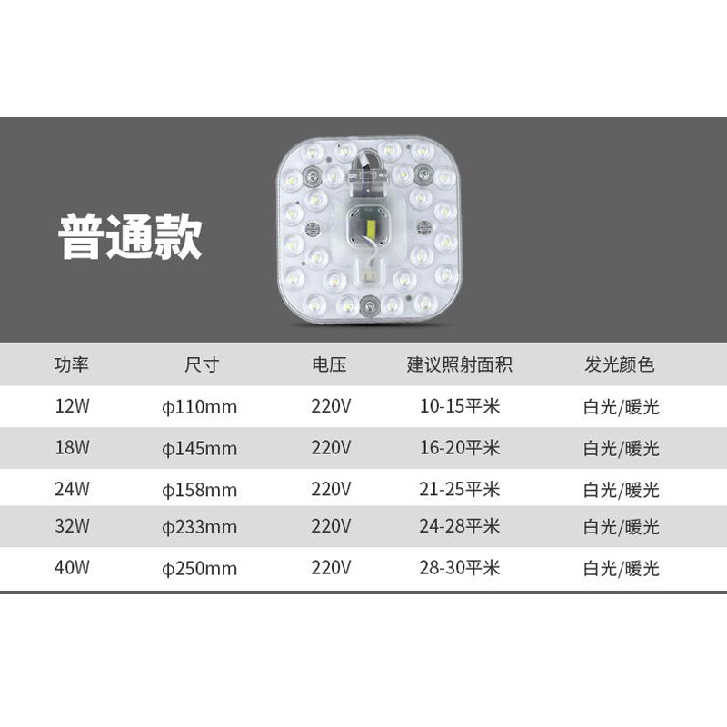 LED环形灯管吸顶灯替换磁吸灯片吸顶灯led光源模组替换老式环管