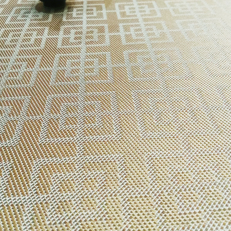 定制规格环保PVC餐桌垫桌布欧式桌旗金色酒店西餐垫隔热垫可水洗