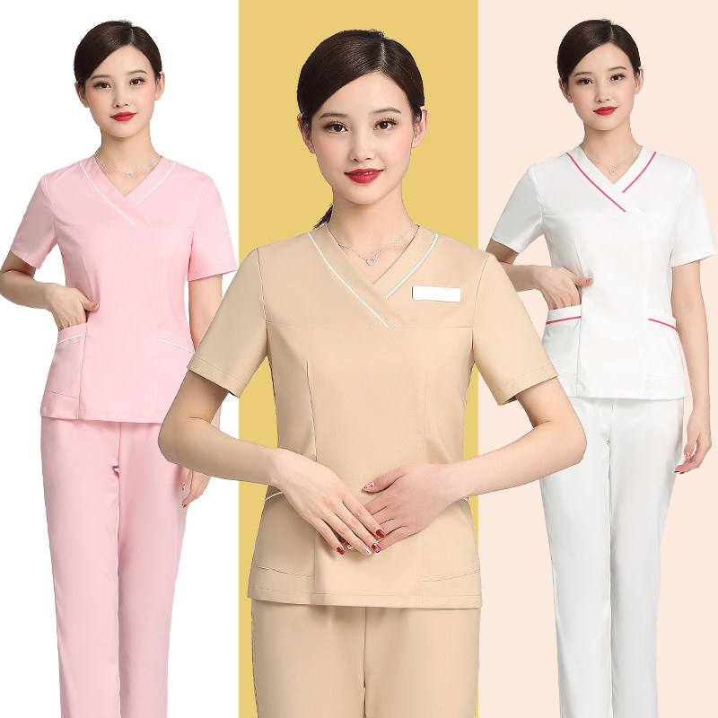 美丽缇美容院美容师工作服女套装桑拿足浴spa推拿技师工作服长袖