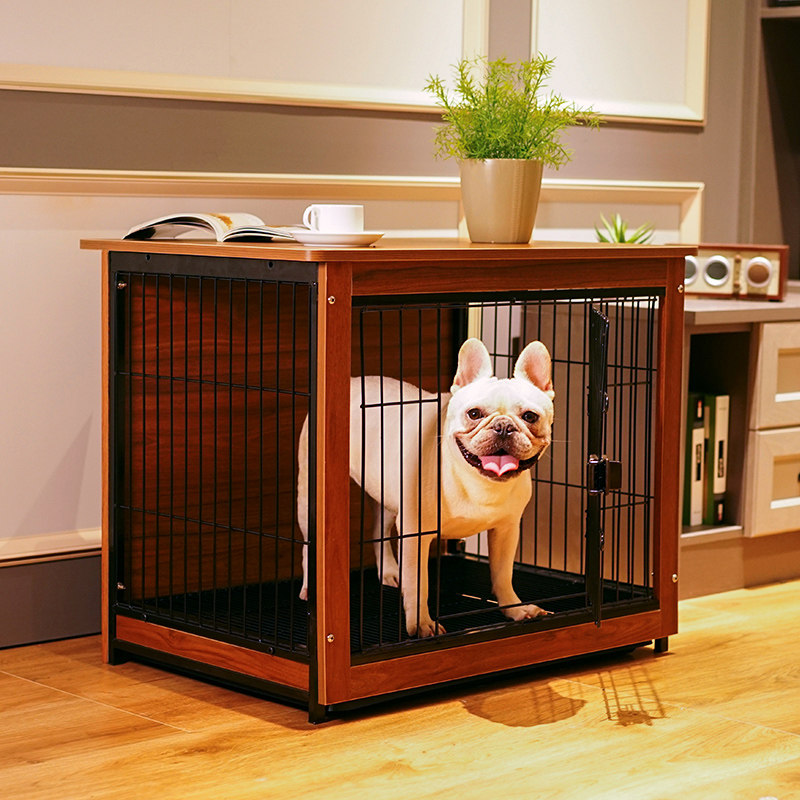 狗笼子木质宠物小型犬泰迪中型犬柴犬家用室内高级狗笼带厕所分离