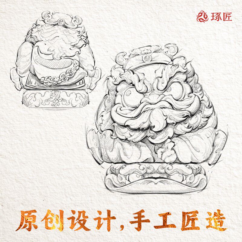 琢匠悟道系列钟馗摆件国风防小人办公室桌面装饰品镇宅铜手把件