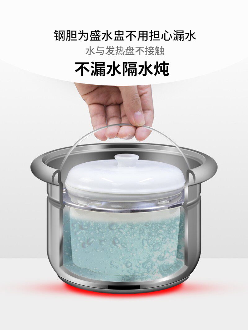 永兴电炖汤锅隔水炖盅煲汤锅不锈钢电汤锅家用多功能大容量全自动