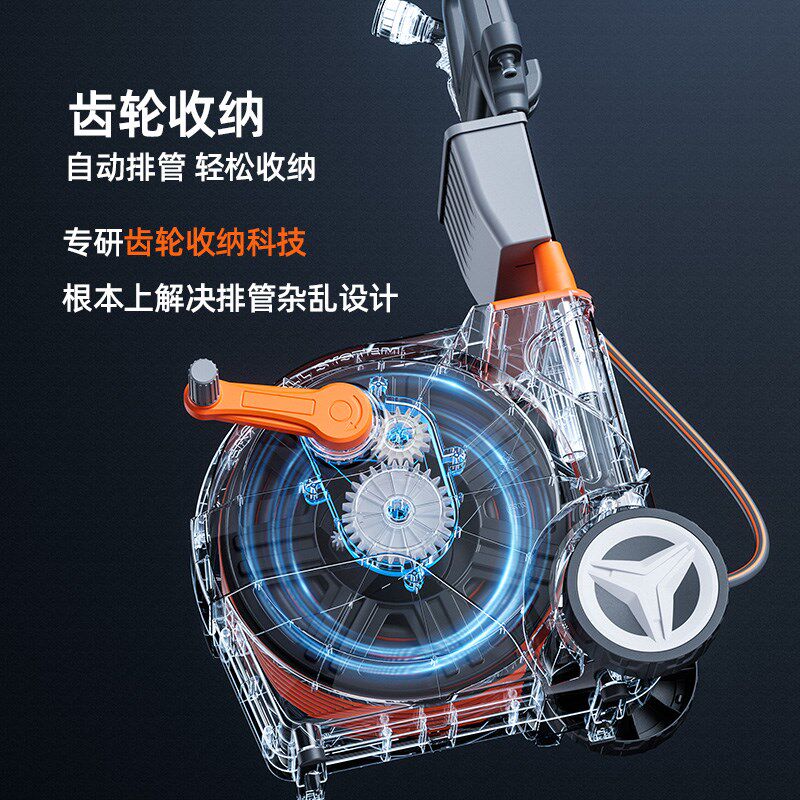 花园水管收纳架庭院移动水管车园艺浇花水车卷管器自动收管绕管器