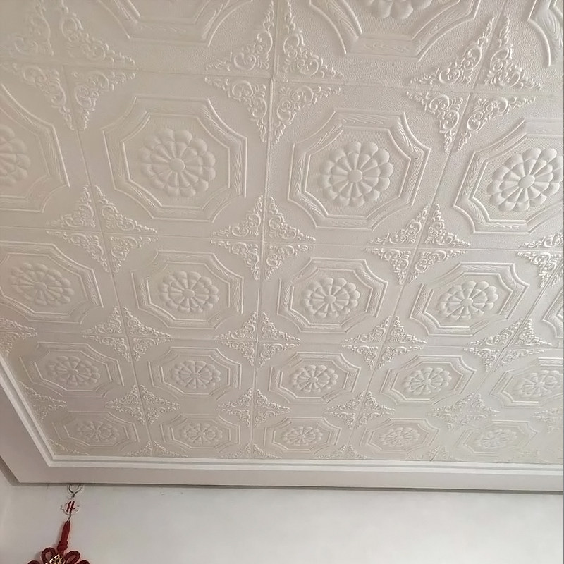 顶棚壁纸自粘天花板贴纸吊顶装饰3d墙贴屋顶墙顶遮丑房顶墙纸防水