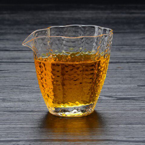 日式锤目纹公道杯水晶耐热玻璃加公道杯