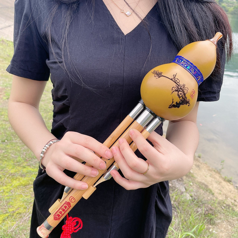 演奏型金丝楠竹云南初学乐器三音葫芦丝可拆c调降b调g调f调音质好