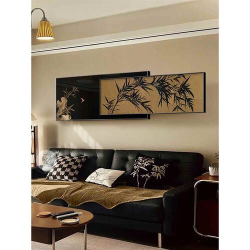 中古风客厅装饰画中式花鸟国画沙发背景墙挂画法式复古高级感壁画