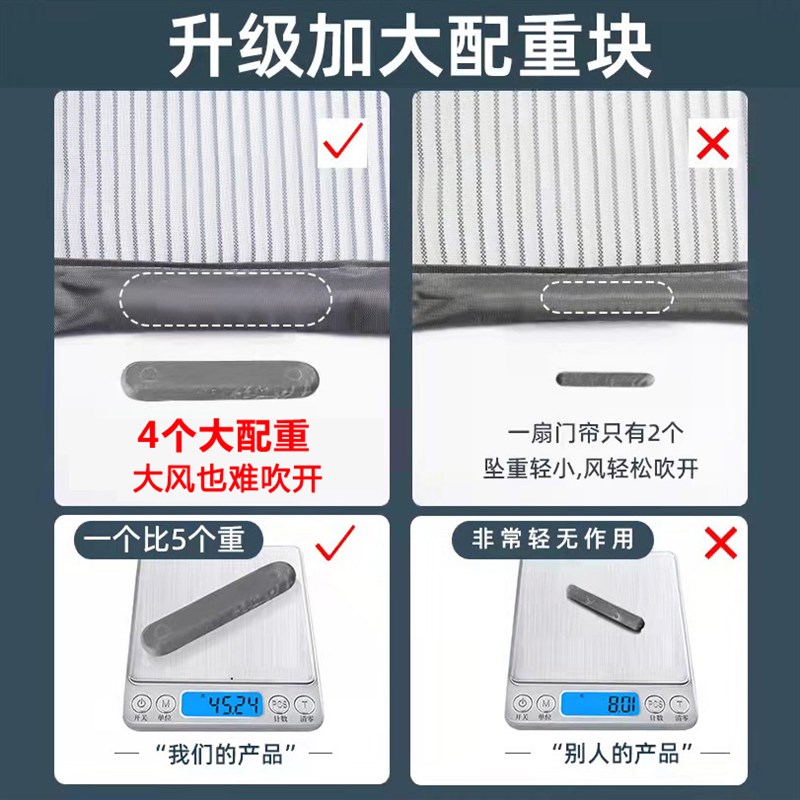 饭店防蝇门帘防蚊虫餐厅门帘子遮蚊高档纱窗帘防尘自动对吸强磁F