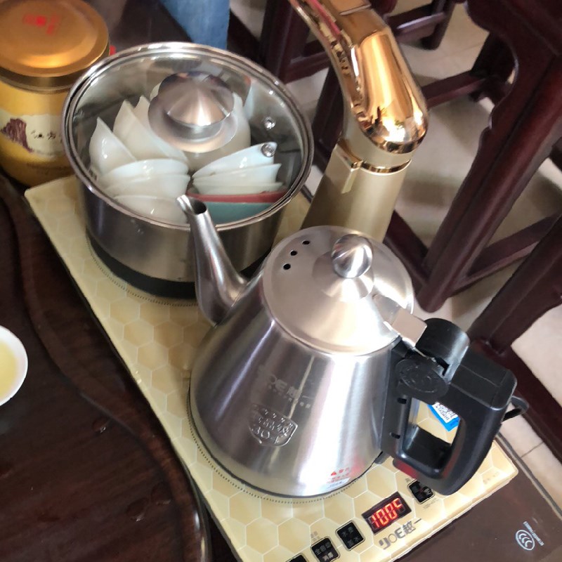 越一K33全自动上水电热壶茶具智能开盖语音变频恒温电茶炉烧水壶