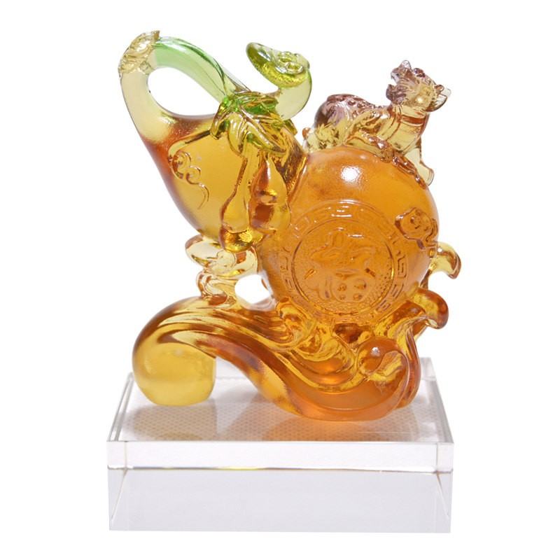 琉璃葫芦工艺礼品摆饰长辈领导生日祝福禄平安礼物车载办公桌装饰