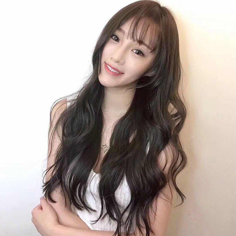 假发女长卷发大波浪网红可爱圆脸梨花头u形半头套无痕一片式接发