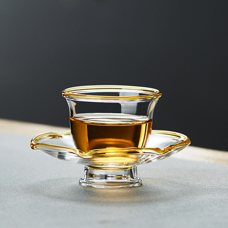 玻璃品茗杯小主人杯家用单个高档茶碗透明耐热功夫茶具喝茶杯套装