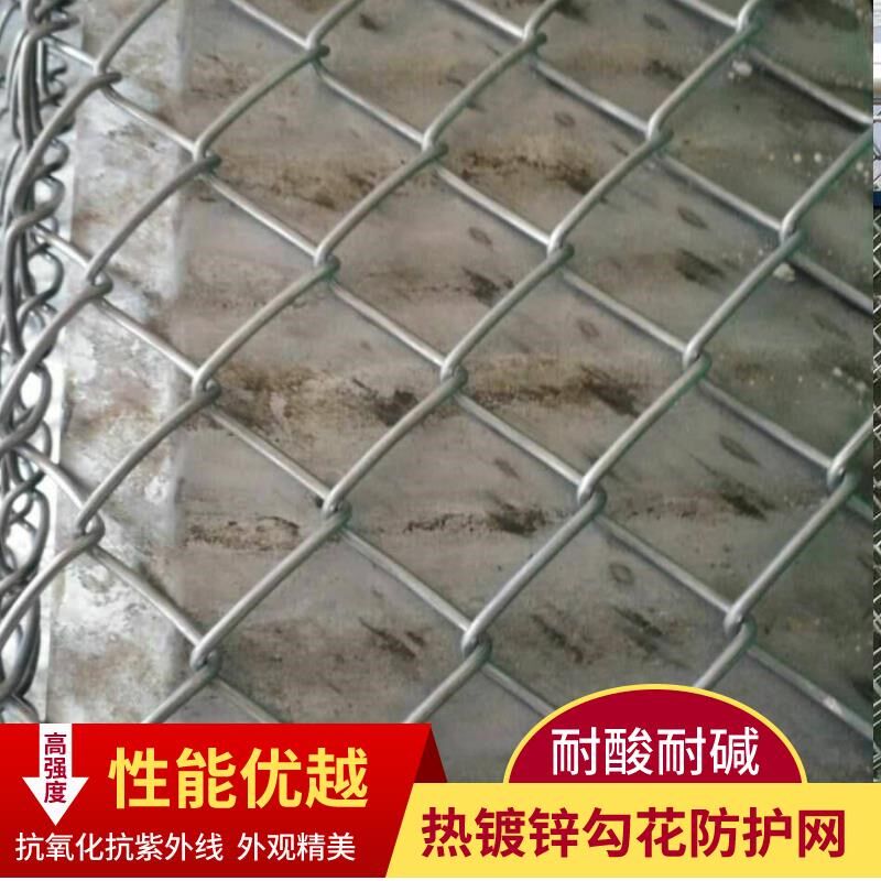 护栏网铁镀丝园防护网网热锌勾花网菱形围栏果圈地球场围网隔离网
